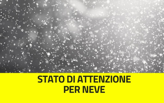 Stato di attenzione per possibili nevicate dalla serata di giovedì 21 novembre