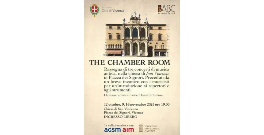 The chamber room, rassegna di musica antica nella Chiesa di San Vincenzo